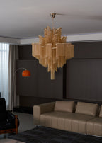 Lustra Pendant Lamp Stream Chain Nickel