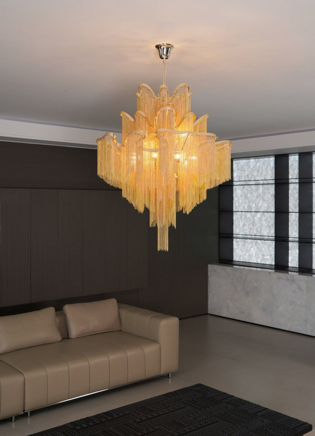 Lustra Pendant Lamp Stream Chain Nickel