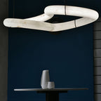 Utalyra Curved Alabaster Pendant Light