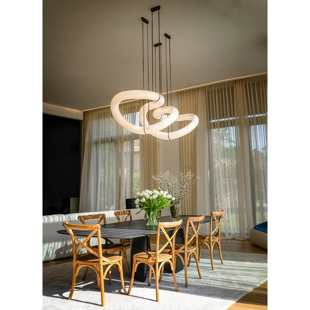 Utalyra Curved Alabaster Pendant Light