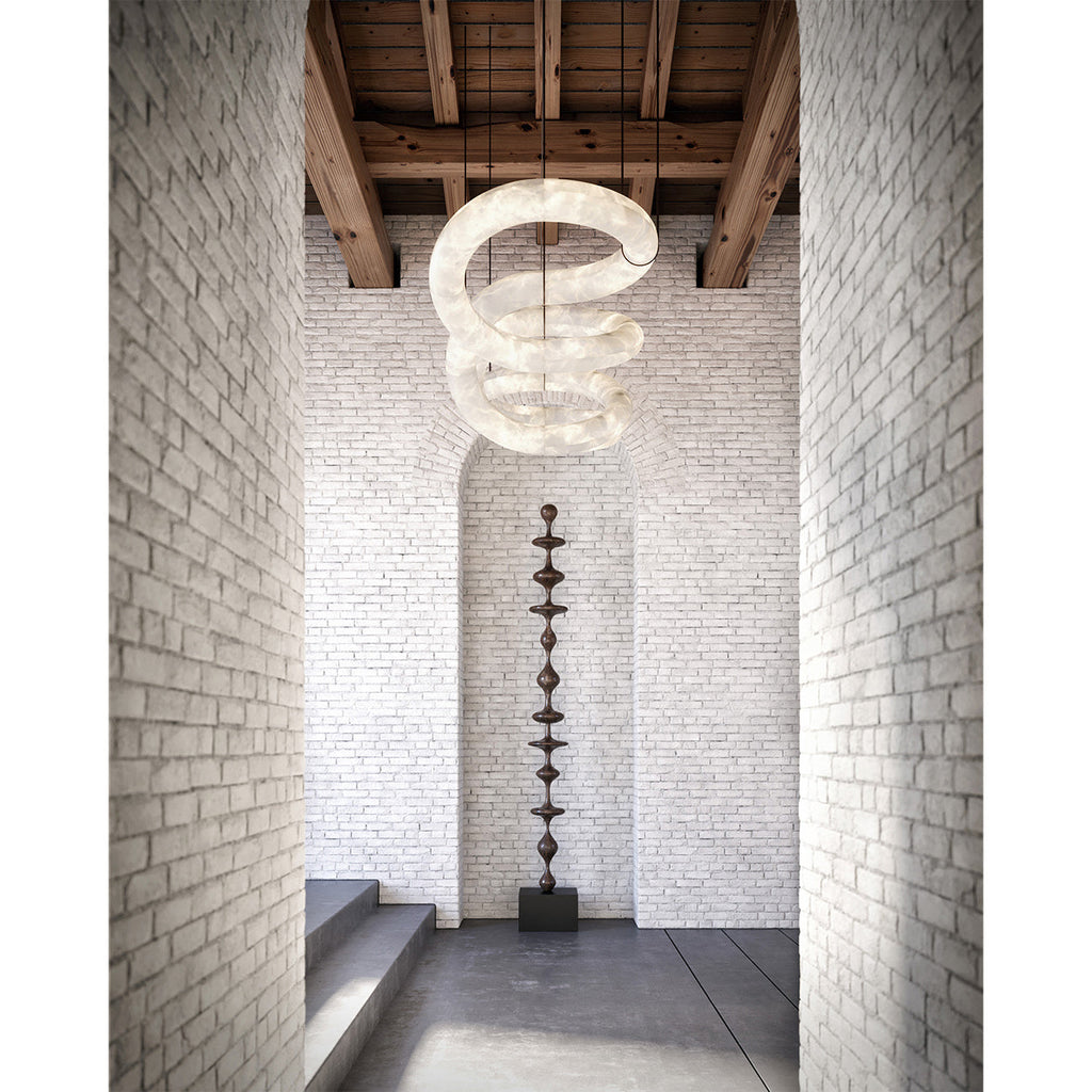 Utalyra Curved Alabaster Pendant Light