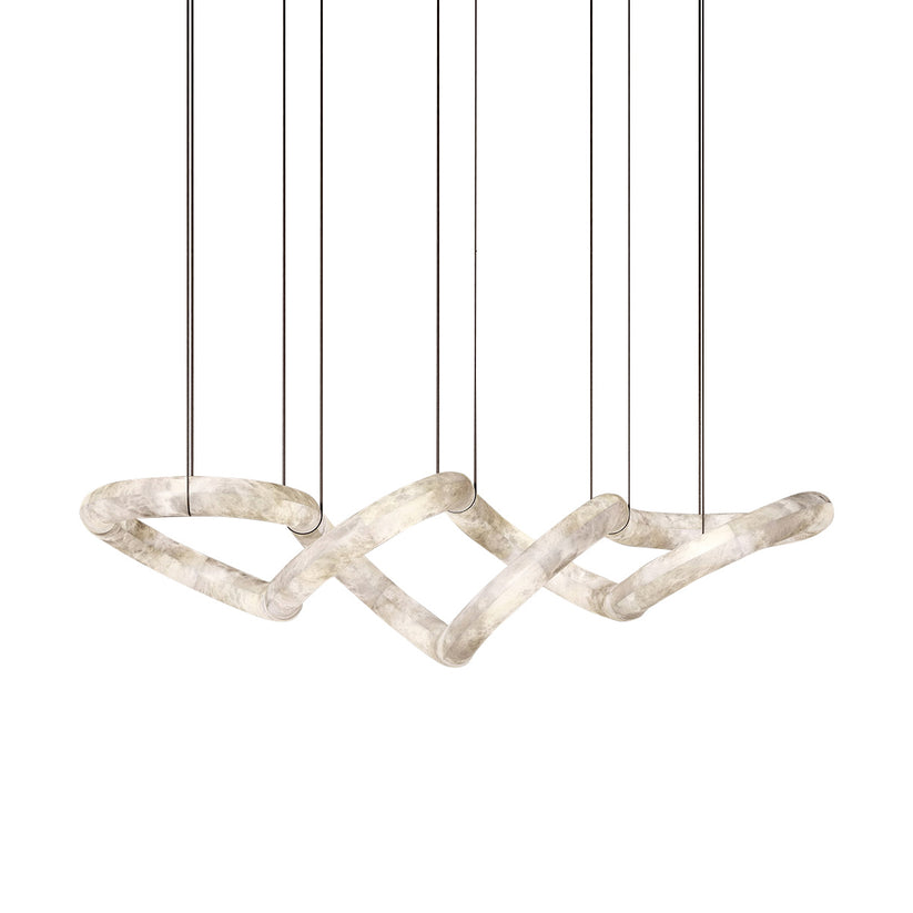 Utalyra Curved Alabaster Pendant Light