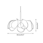 Pendant Lamp Petal Plant Fiber Shade Brown Glass Bohemian
