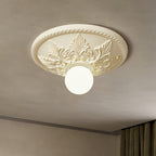Ceiling Light Resin Canopy Glass Globe Classic Ornate