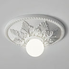 Ceiling Light Resin Canopy Glass Globe Classic Ornate