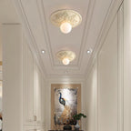 Ceiling Light Resin Canopy Glass Globe Classic Ornate
