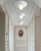 Ceiling Light Resin Canopy Glass Globe Classic Ornate