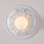 Ceiling Light Resin Canopy Glass Globe Classic Ornate