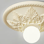 Ceiling Light Resin Canopy Glass Globe Classic Ornate