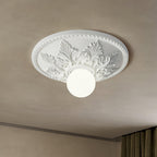 Ceiling Light Resin Canopy Glass Globe Classic Ornate
