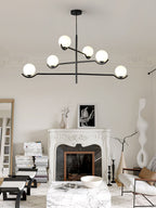Fayno White Globe Chandelier