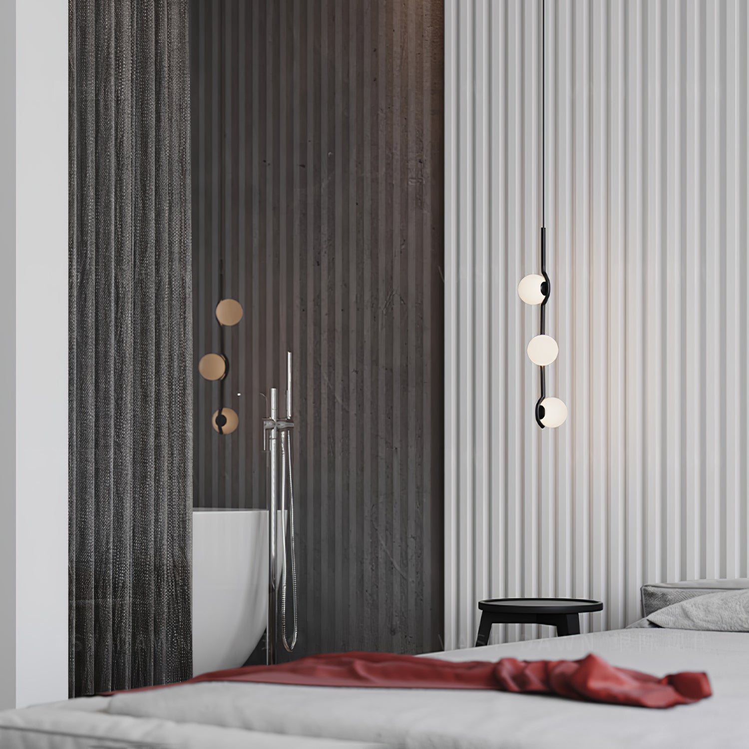 Fayno White Globe Chandelier