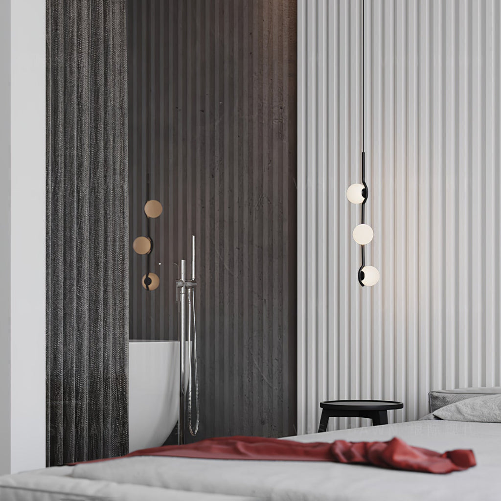 Fayno White Globe Chandelier