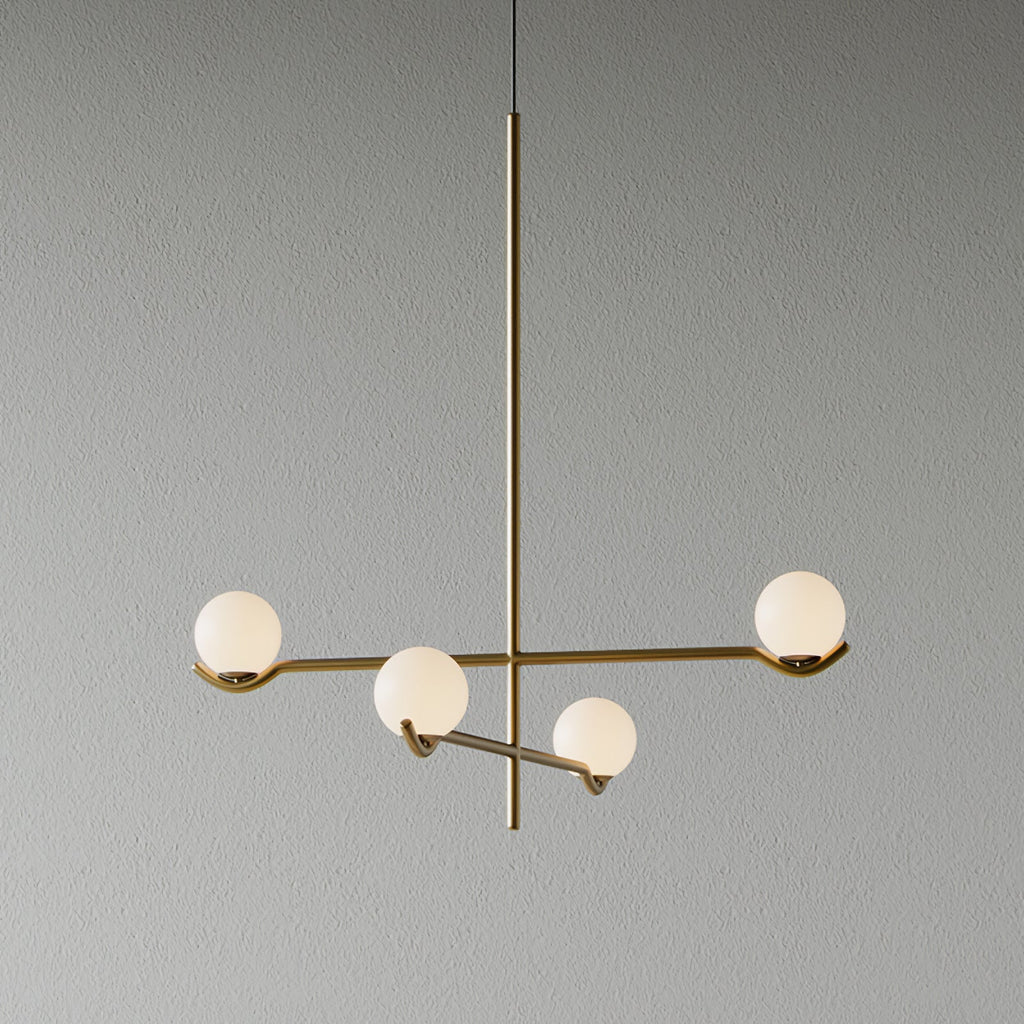 Fayno White Globe Chandelier