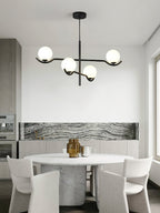 Fayno White Globe Chandelier