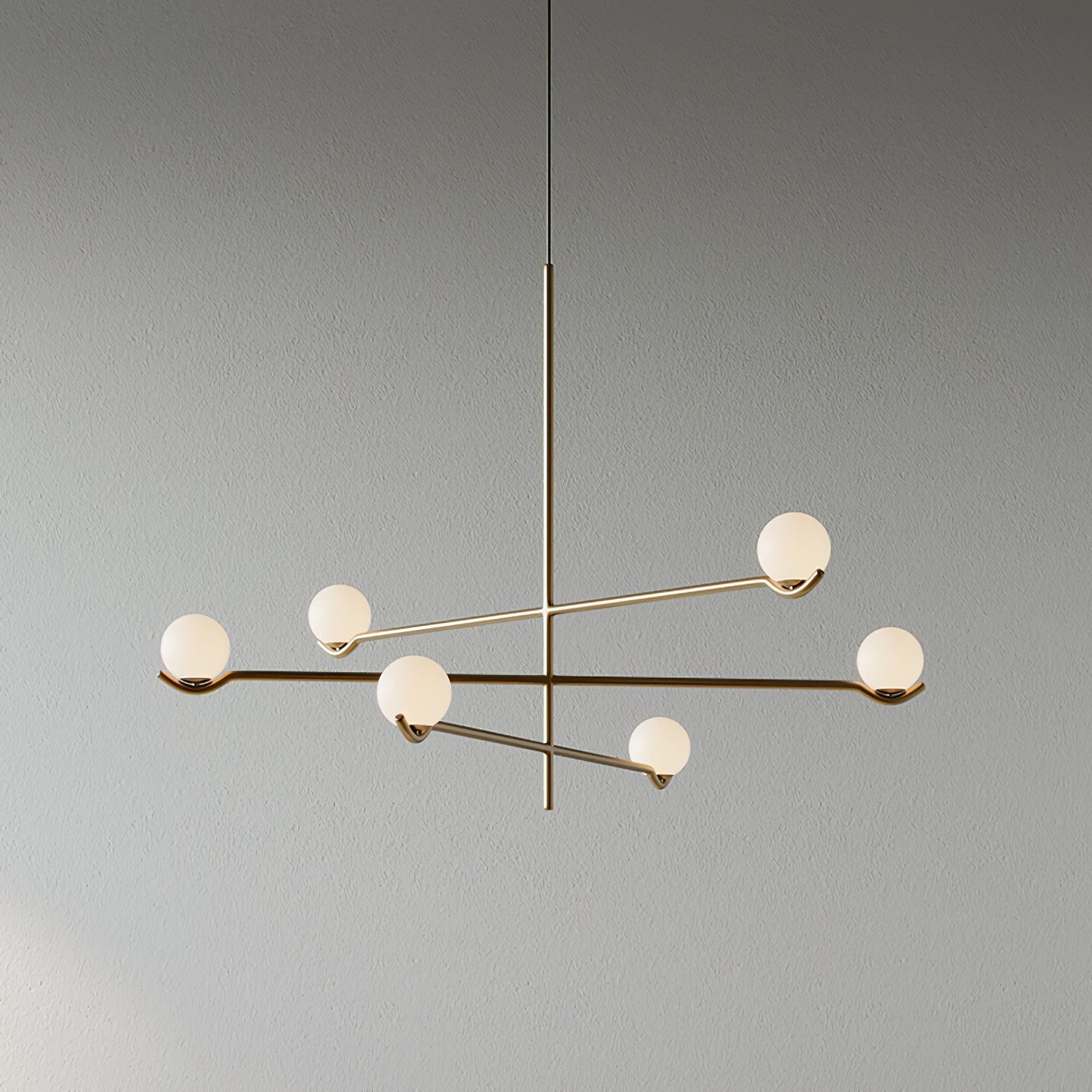 Fayno White Globe Chandelier