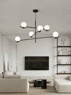 Fayno White Globe Chandelier