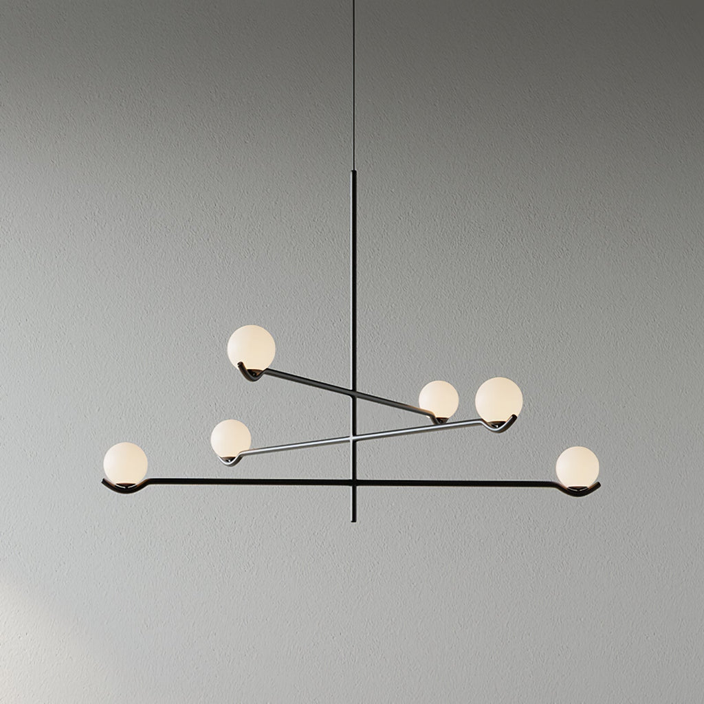 Fayno White Globe Chandelier