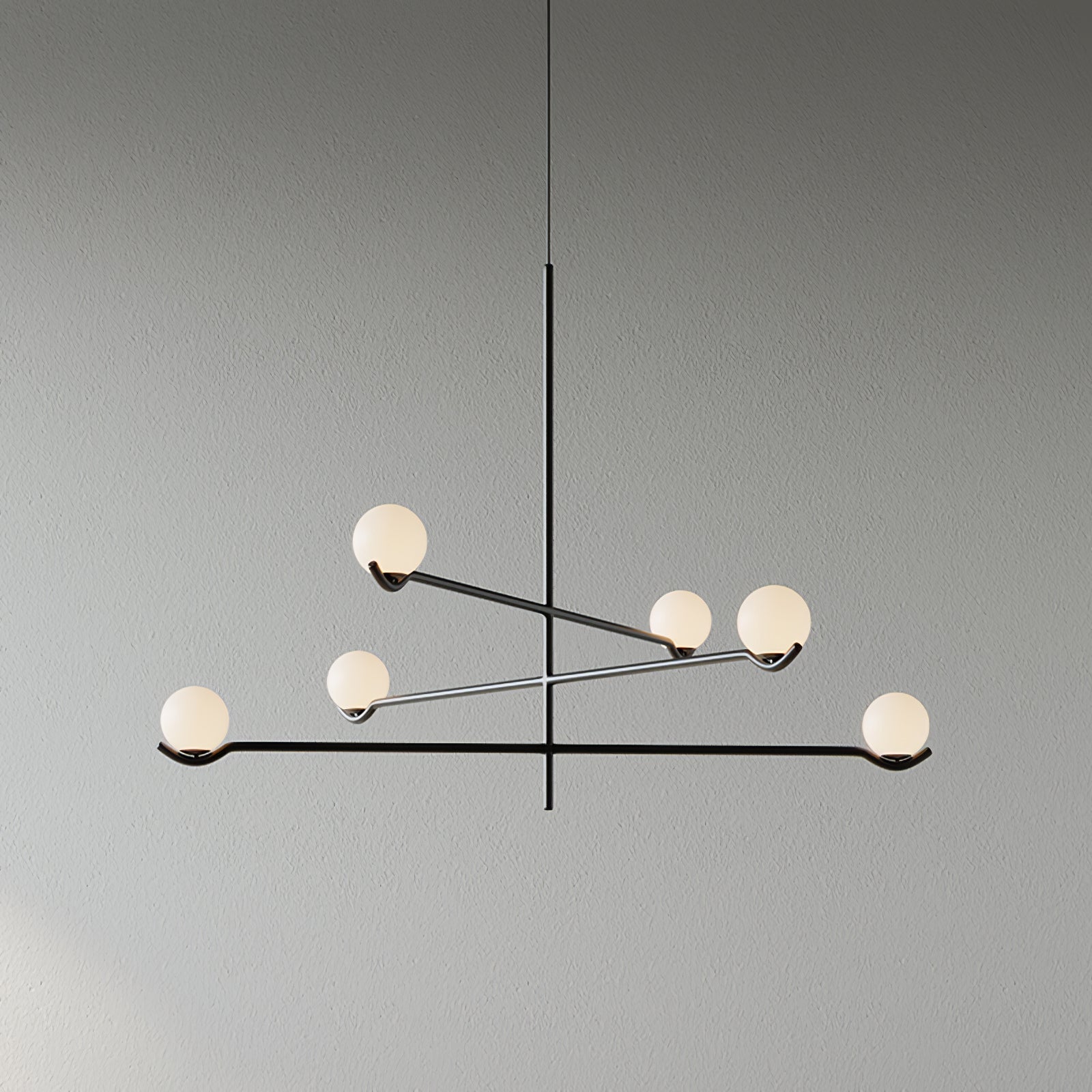 Fayno White Globe Chandelier