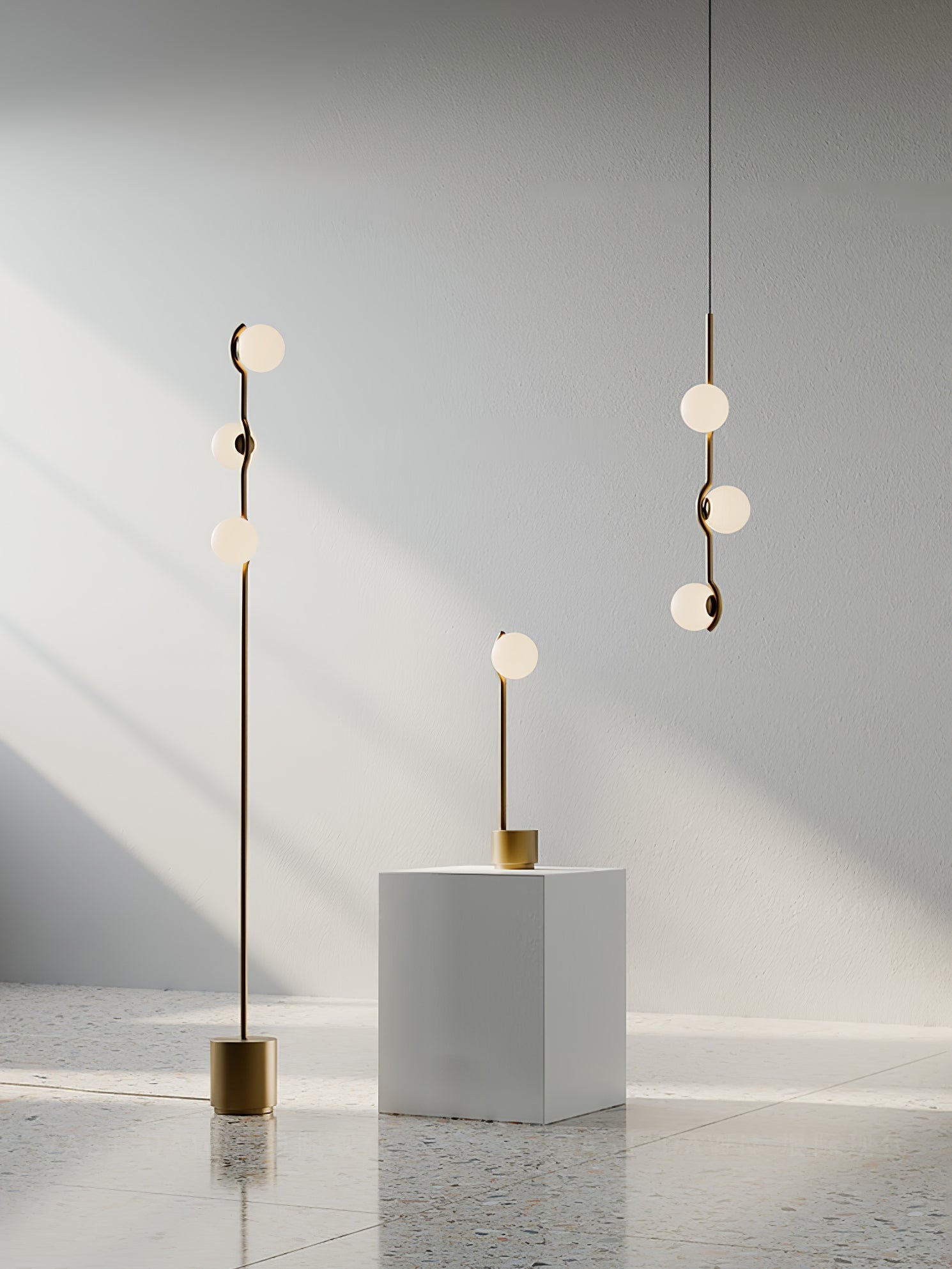 Fayno White Globe Chandelier