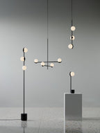 Fayno White Globe Chandelier
