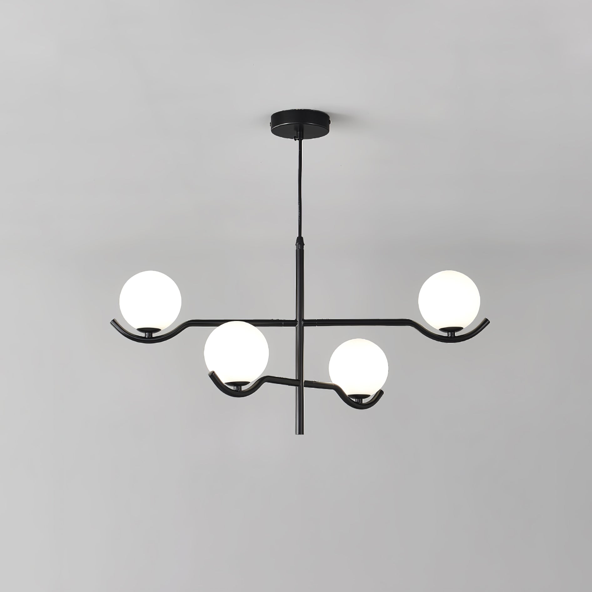 Fayno White Globe Chandelier