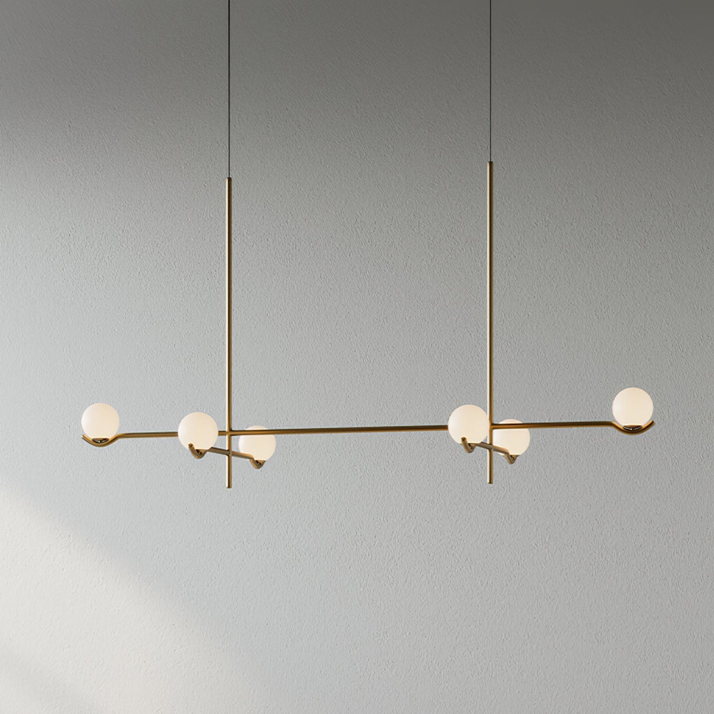 Fayno White Globe Chandelier
