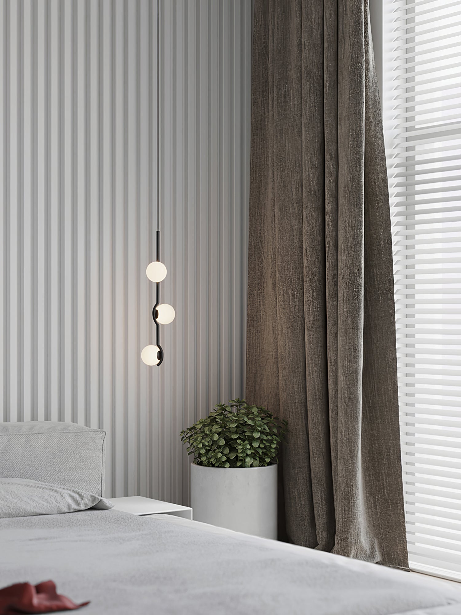 Fayno White Globe Chandelier