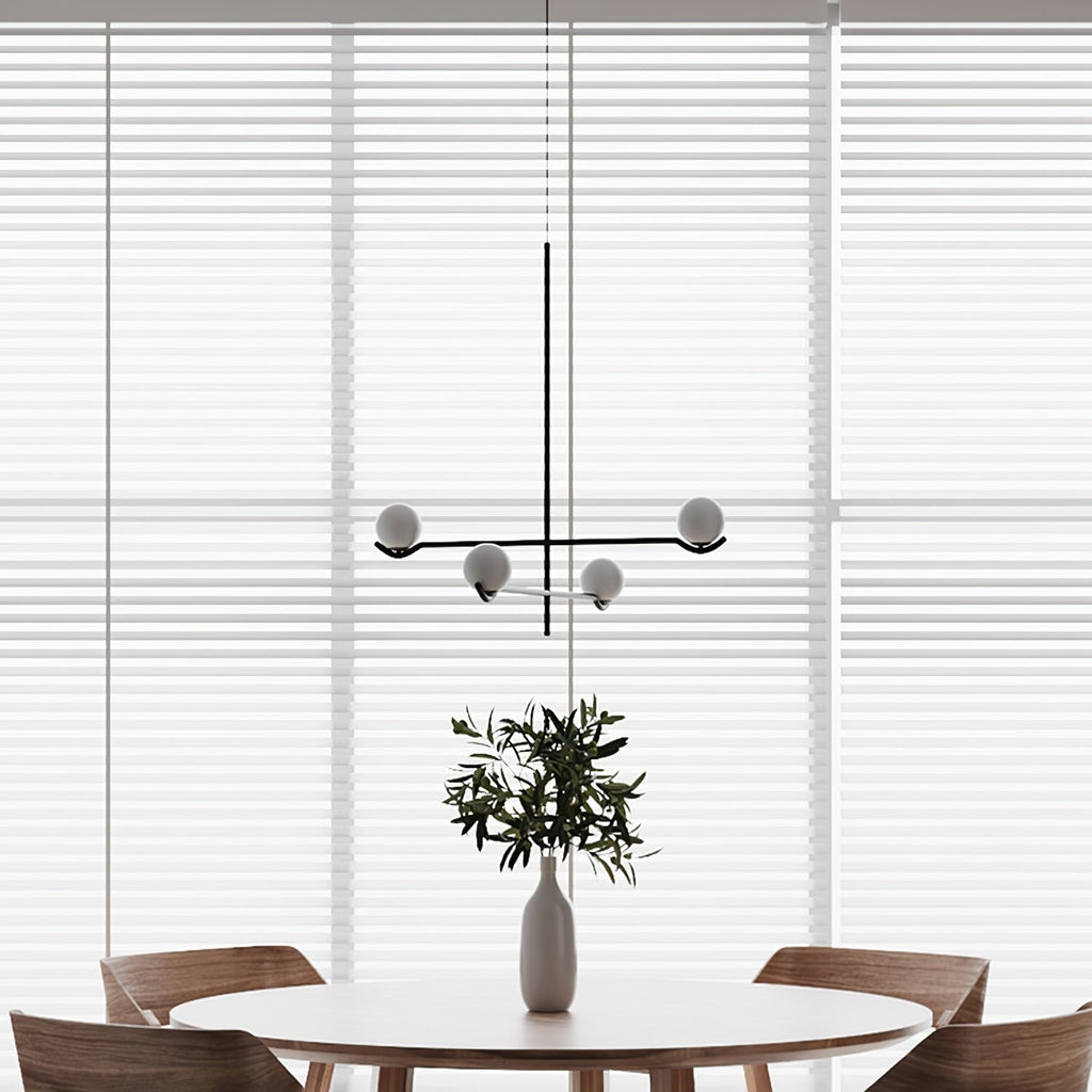 Fayno White Globe Chandelier