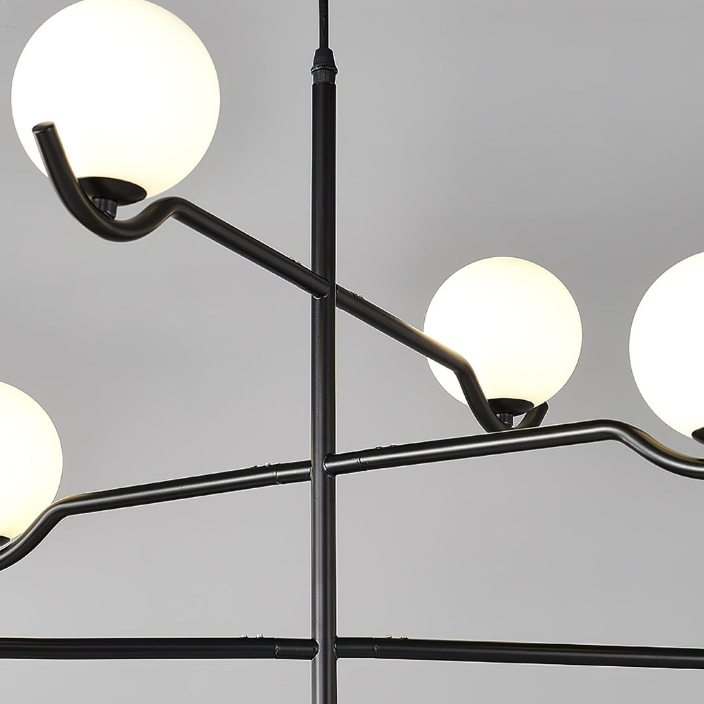 Fayno White Globe Chandelier
