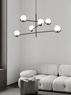 Fayno White Globe Chandelier