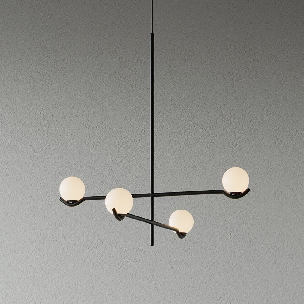 Fayno White Globe Chandelier
