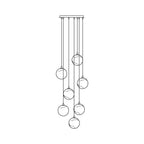 Sultana Chandelier Alabaster Cluster Orb Cascade