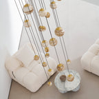 Sultana Chandelier Alabaster Cluster Orb Cascade