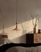 Pendant Lamp Wood Walnut Shade Modern Minimalist Cozy Warm