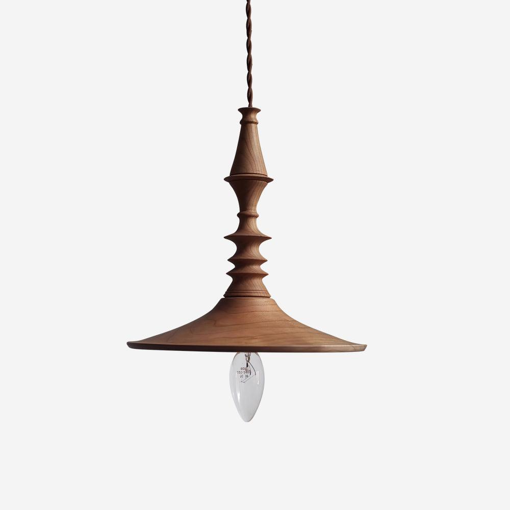 Pendant Lamp Wood Walnut Shade Modern Minimalist Cozy Warm