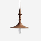 Pendant Lamp Wood Walnut Shade Modern Minimalist Cozy Warm