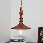 Pendant Lamp Wood Walnut Shade Modern Minimalist Cozy Warm