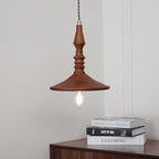 Pendant Lamp Wood Walnut Shade Modern Minimalist Cozy Warm