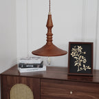 Pendant Lamp Wood Walnut Shade Modern Minimalist Cozy Warm