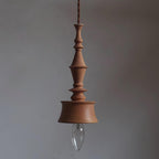 Pendant Lamp Wood Walnut Shade Modern Minimalist Cozy Warm