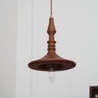 Pendant Lamp Wood Walnut Shade Modern Minimalist Cozy Warm