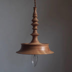 Pendant Lamp Wood Walnut Shade Modern Minimalist Cozy Warm