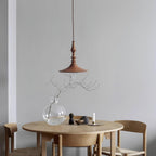 Pendant Lamp Wood Walnut Shade Modern Minimalist Cozy Warm