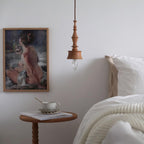 Pendant Lamp Wood Walnut Shade Modern Minimalist Cozy Warm