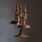 Pendant Lamp Wood Walnut Shade Modern Minimalist Cozy Warm
