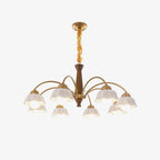 Silva Vintage LED Multi Flower Ceramic Bulbs Metal Wood Bedroom Living Room Pendant Light