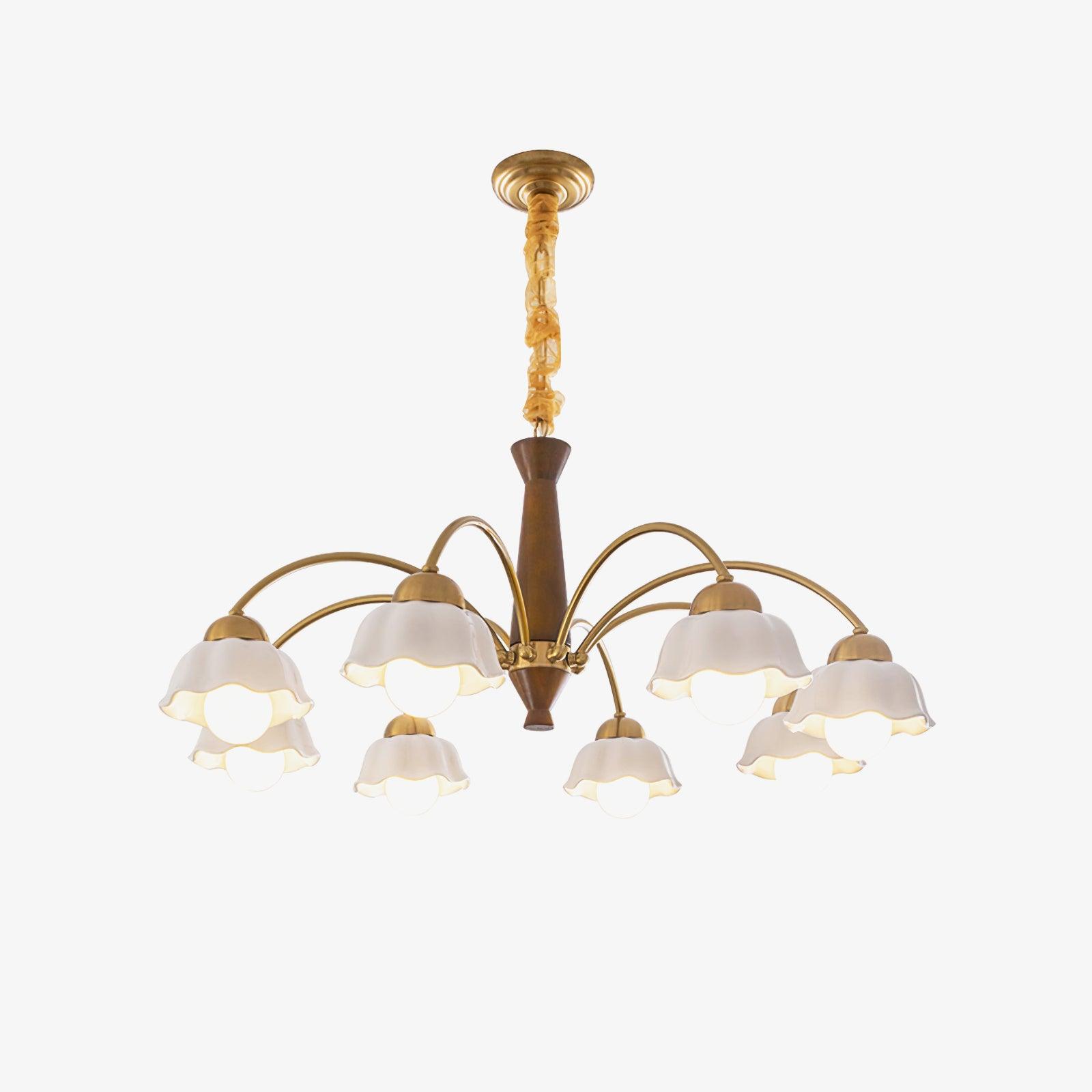 Bellin Floral Chandeliers Wood Ceramic