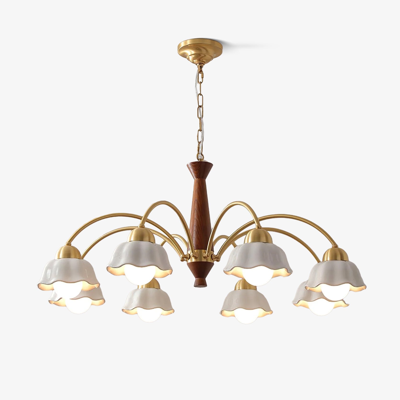 Bellin Floral Chandeliers Wood Ceramic
