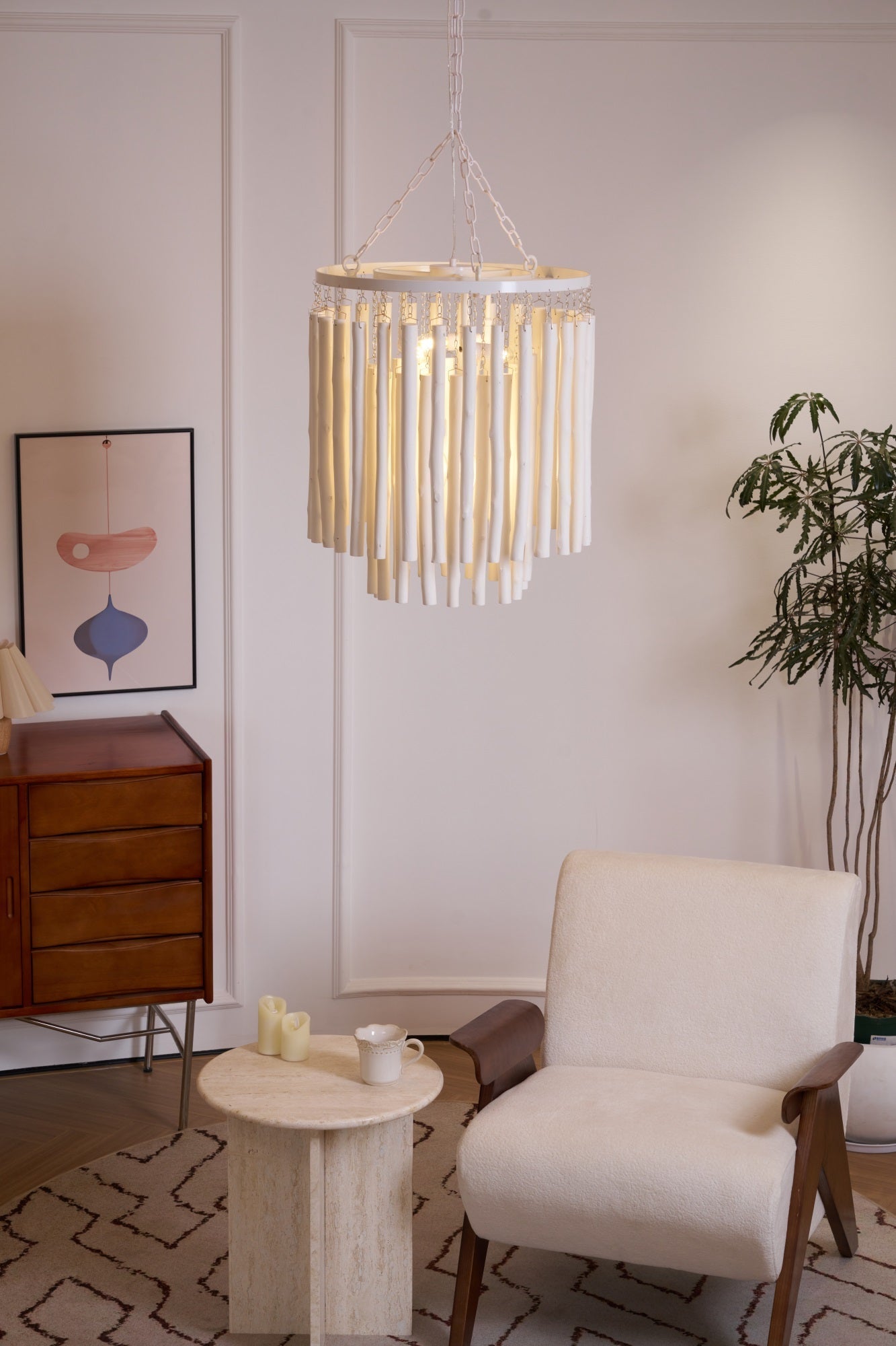 Nyphaiel Postmodern Luxury Wood Chandelier